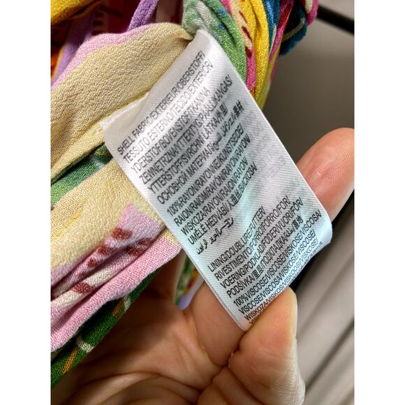 Farm Rio Beaks and Bananas Wrap Dress size M medium - Picture 7 of 8